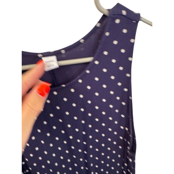 Old Navy polka dot white and navy blue size Large - Picture 2 of 3